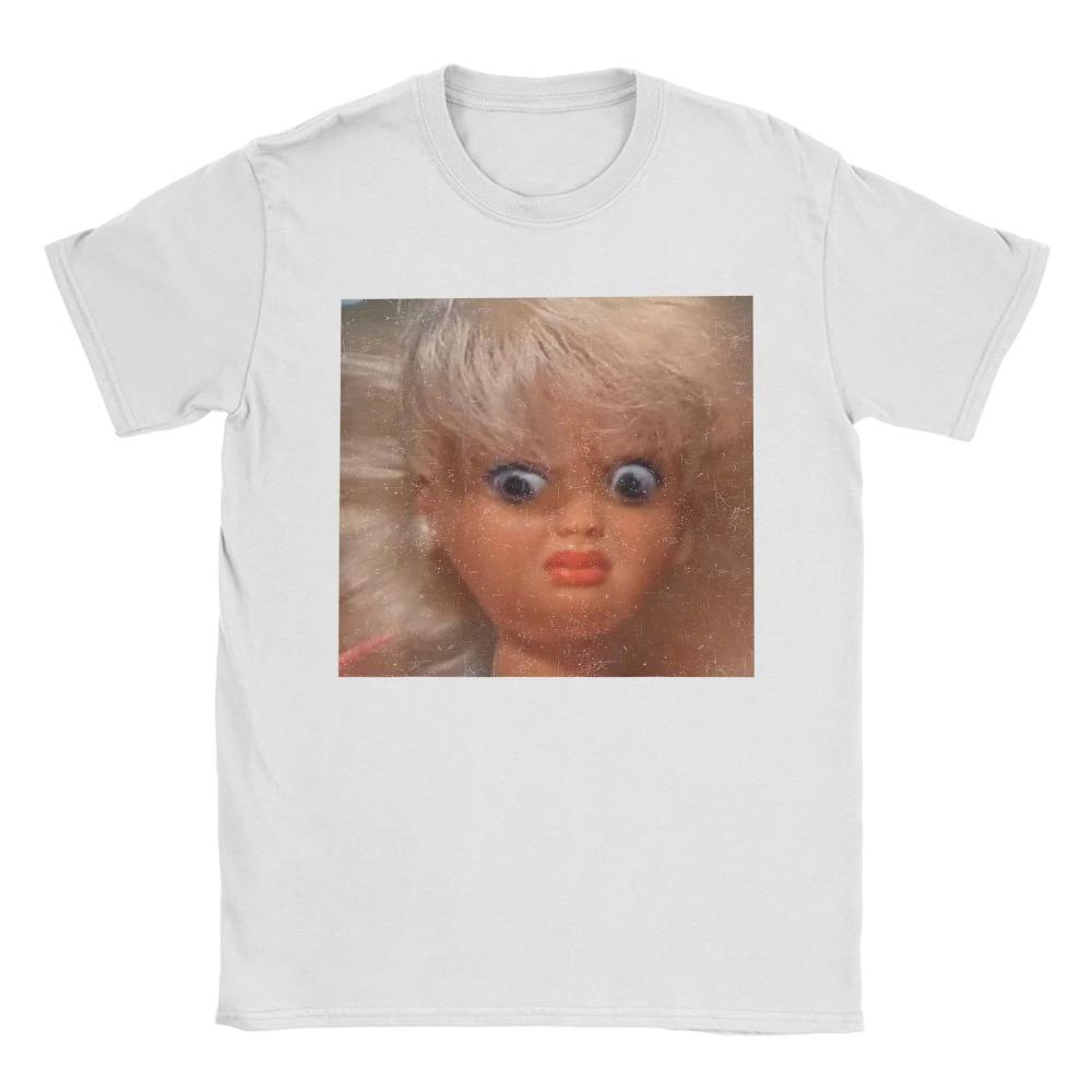 Unisex Women Disgusting Doll Face Meme Printed T Shirts Cotton Clothes Awesome Short Sleeve Crewneck Tees Plus Size Unisex TShirts