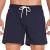 Men Drawstring Elastic Waist Lightweight Breathable Mesh Lined Quick Dry Swim Shorts Athletic Beach Swim Trunks with Pockets for Outdoor Sports