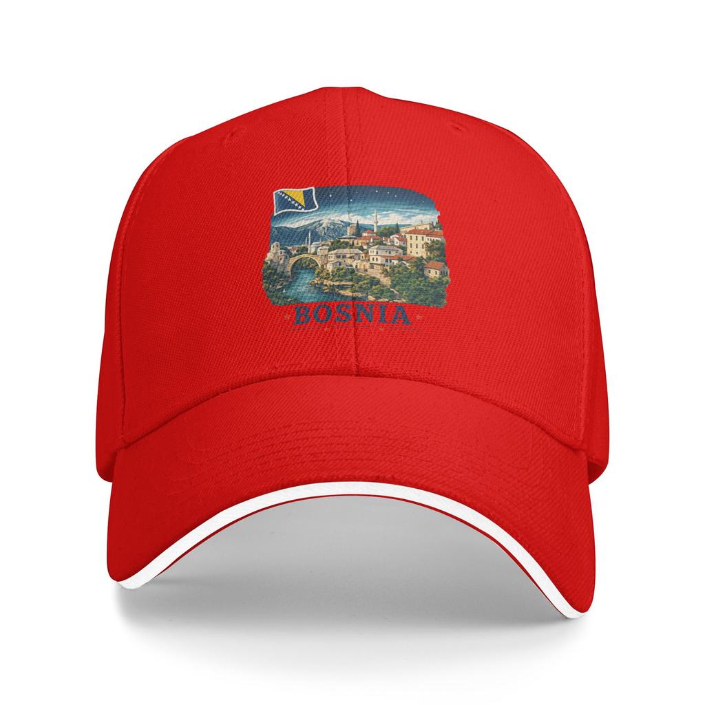 Bosnia Flag Symbol Sun Baseball Cap Summer FeUnisex Unisex Custom Logo Hip Hop Hats Hot Sale Casual Outdoor Gym Baseball Caps