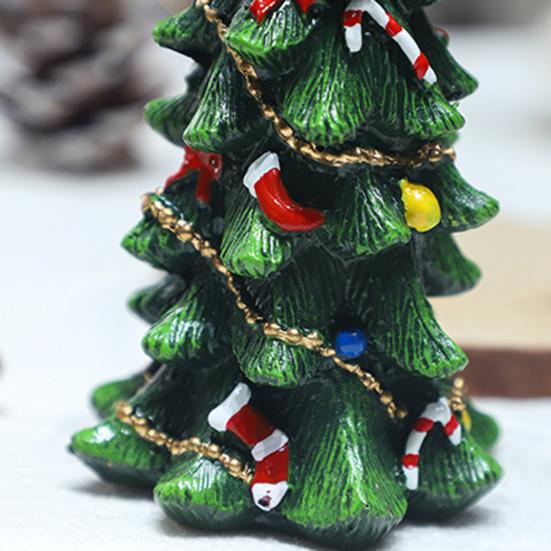 Mini Christmas Tree Tabletop Decor Miniature Xmas Tree Christmas Stockings Canes Bow Decorated Holiday Tree for Home Winter Party Indoor Mantel