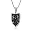 316L Steel Archangel Pendant - St Michael Necklace for Men, Catholic Amulet Jewelry, Vintage Baptism Gift Religious Accessories