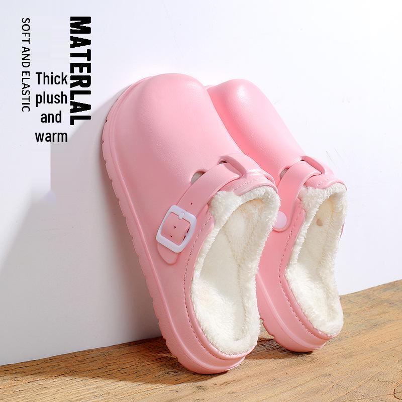 2025 Fleece-lined Non-slip Thick Sole EVA Cotton Slippers for Men and Women