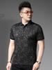 European-Style Floral Men's Short-Sleeve Polo Shirt 2026 New Summer Turn-Down Collar T-Shirt Trendy Casual Half-Sleeve Top for Men