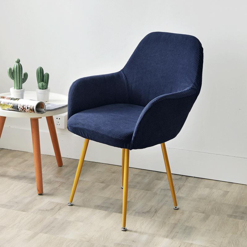 European Leather Dining Chair Cover with Curved Backrest, Thickened Universal Design for Household Chairs and Stools