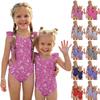 Bañador de una pieza para niña Estampado de lentejuelas Ropa de baño para niños Ajuste cómodo Diseño sin mangas Estilo casual Adecuado para Verano Playa Piscina