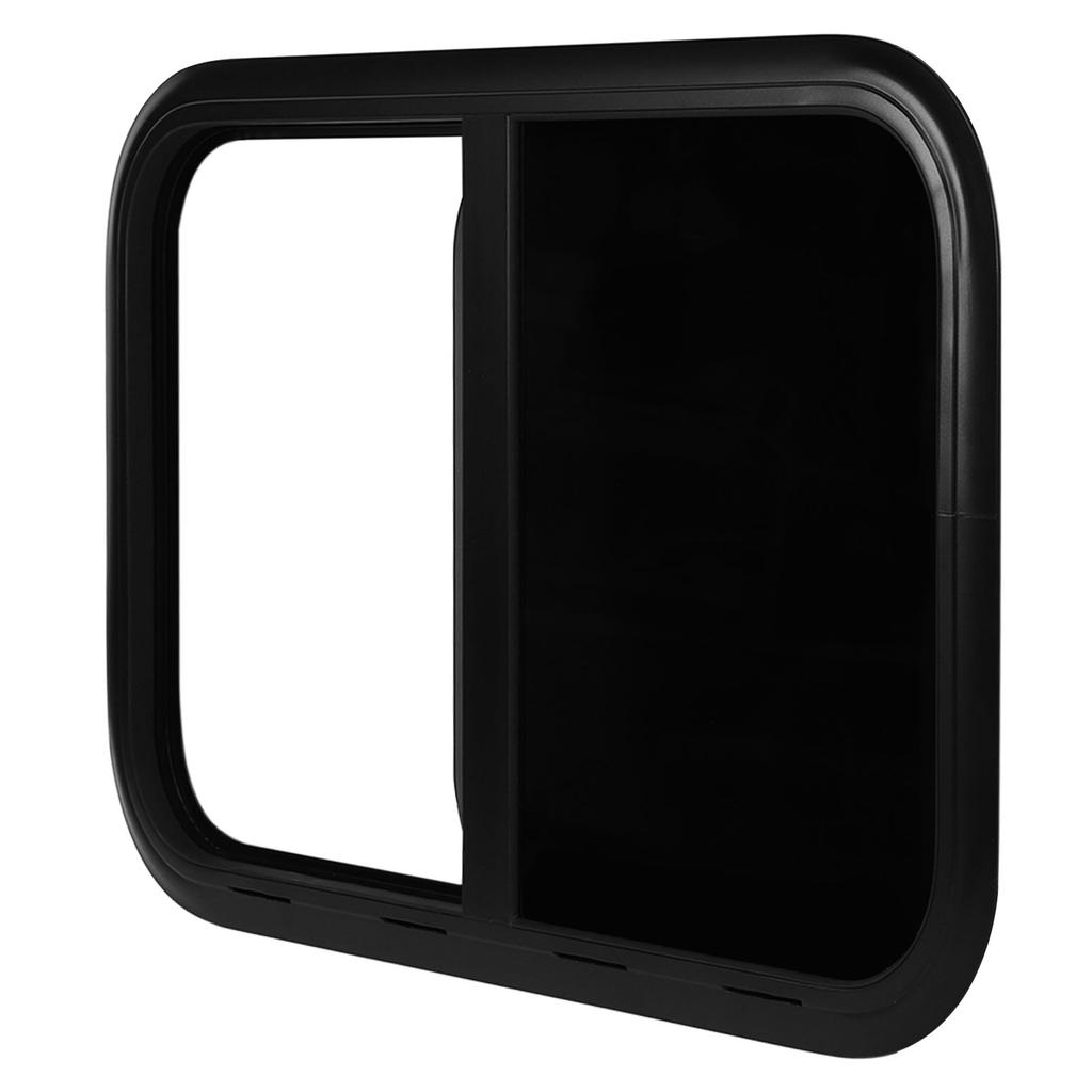 RV Window Rounded Slid Windows 800x500mmm UV Resistant Tempered Glass with Insect Nets for Caravan Camper Trailer