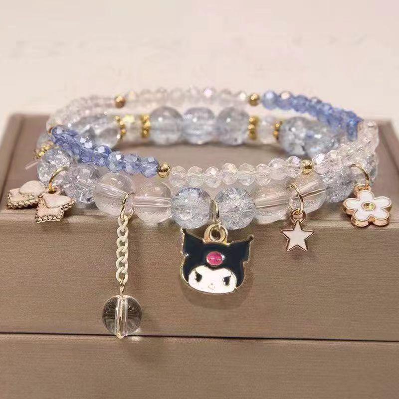 Cinnamoroll Princess Crystal Beaded Bracelet for Girls