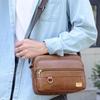 Leather Men's Sling Bag Messenger Shoulder Crossbody Bags Large Capacity Handbags Multifunctional Work Bag
