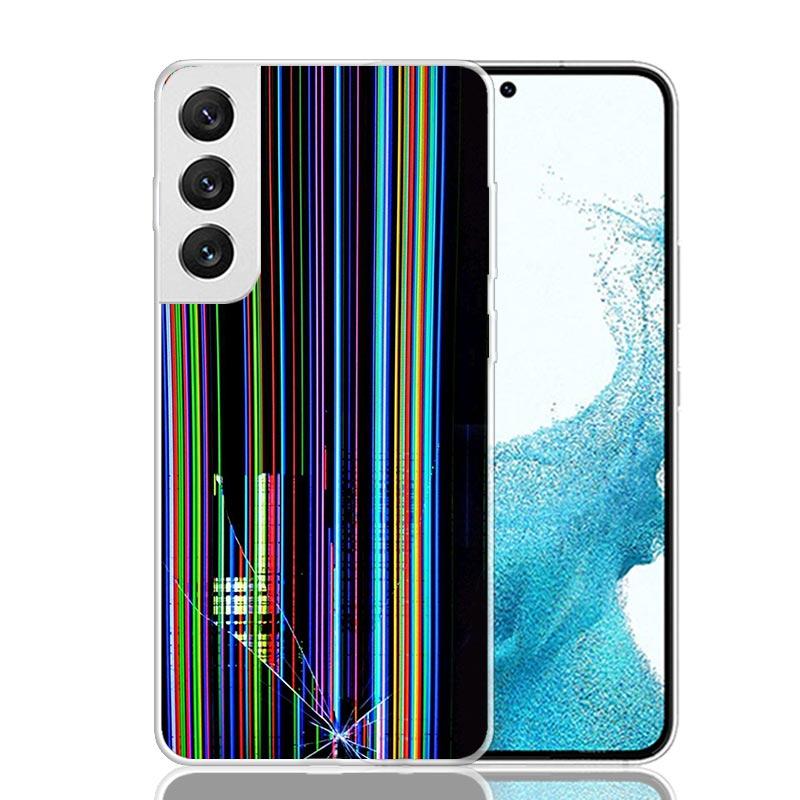 Broken Phone Screen Phone Case For Samsung Galaxy S26 S25 Edge S24 S23 FE S22 Ultra S21 Plus S20 + Fundas Cover Coque Galaxy S25