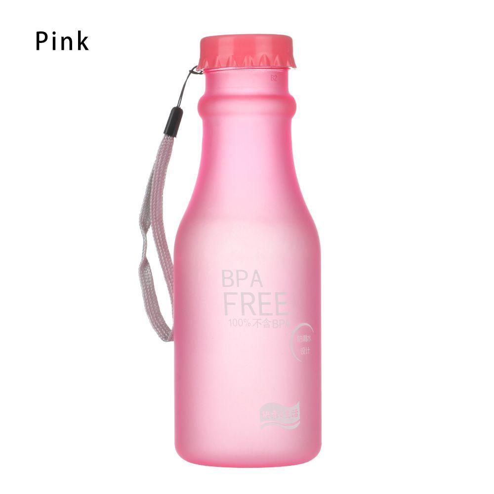 550ml Unbreakable Water Bottle Sports Drinking Bottle Cycling Traveling Running Climbing Plastic Portable Dull Polish Cup