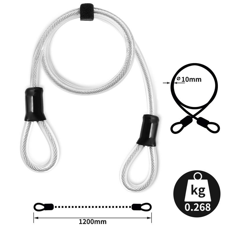 WEST BIKING 1.2m Bicycle Security Steel cable Anti-Theft Motorcycle Mtb Road Bike Lock Rope Universal Cable Cycling Accessories