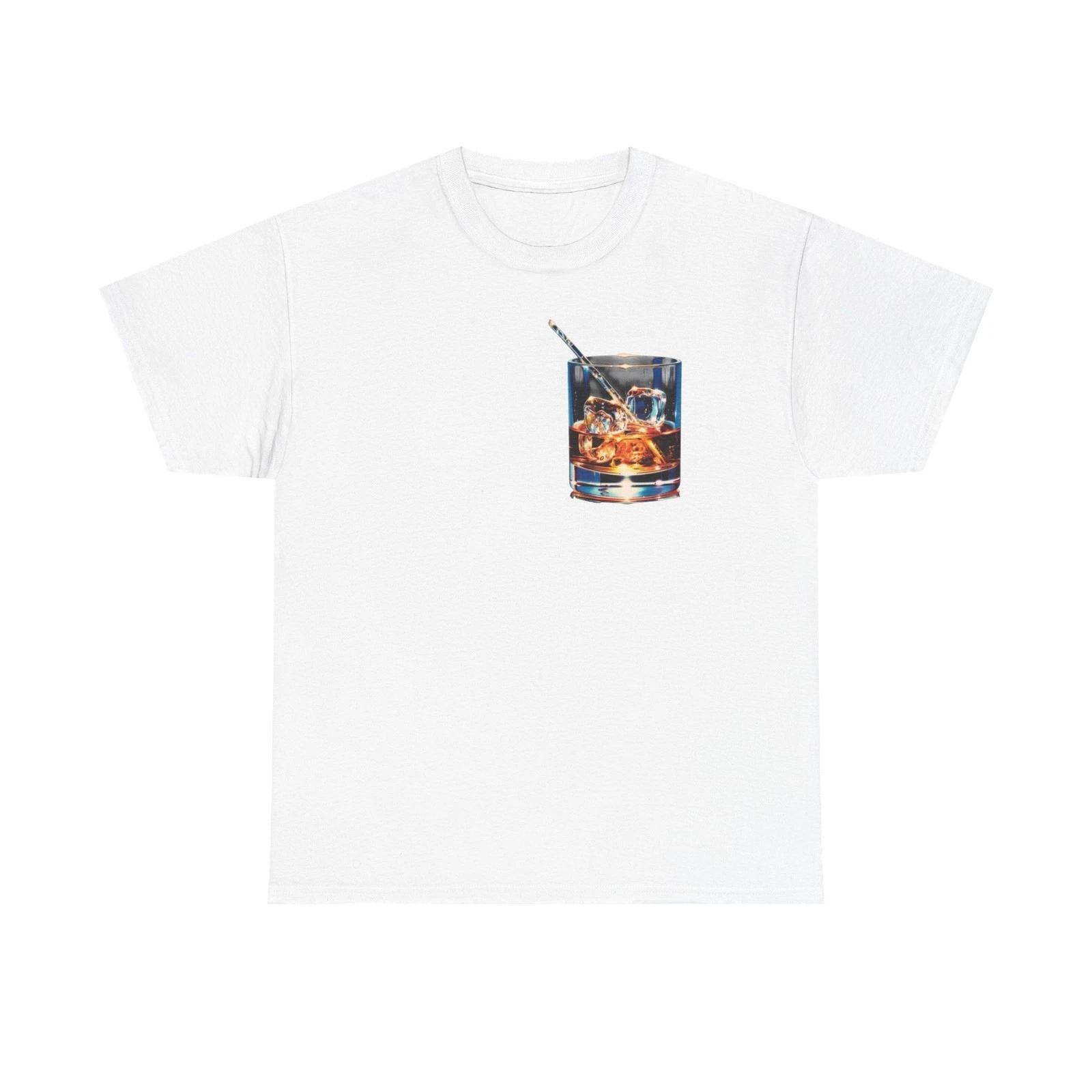 Whiskey On The Rocks Graphic T-Shirt Unisex Heavy Cotton Tee 2XL