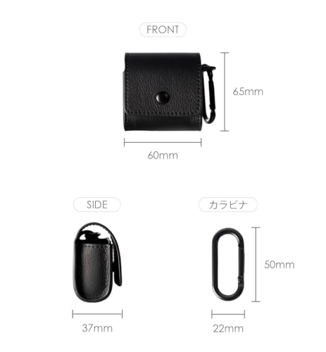 [Dom Teporna] Soundcore Liberty 5 and 4 Case Only, Genuine Leather Earphone Case, Anker Compatible, Full Protection, Charging While in Place, Carabine