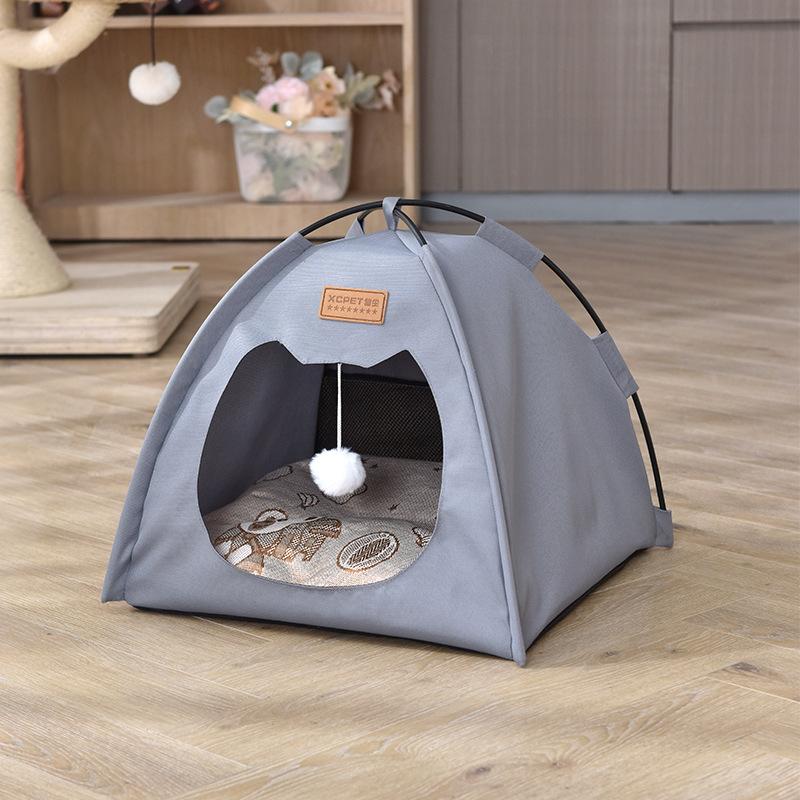 Cat kennel, dog kennel, all seasons, small dog semi-enclosed, detachable, outdoor rainproof pet tent house