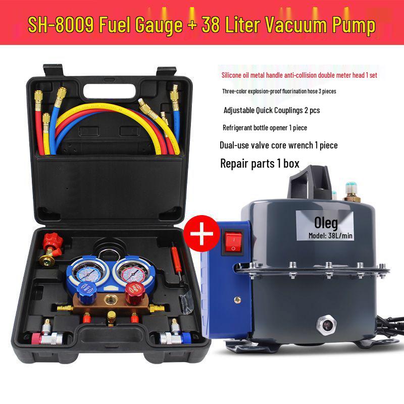 Dual-Use Automotive A/C Vacuum Pump for Evacuation, Pressurization & Leak Detection