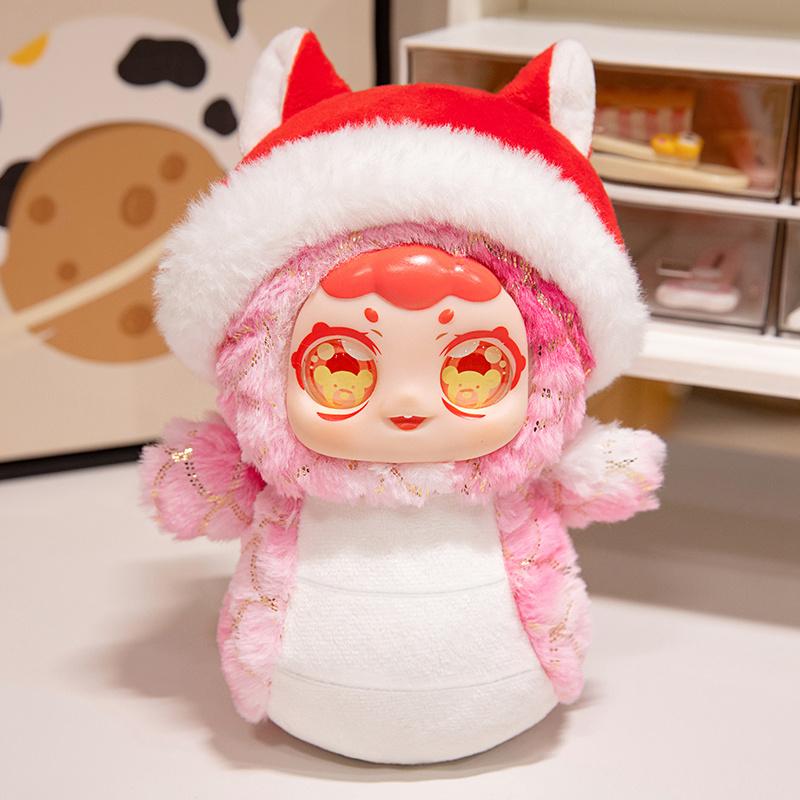 

Lion Snake Vinyl Plush Doll Cute Snake Doll Three Colors Best Gift 22cm