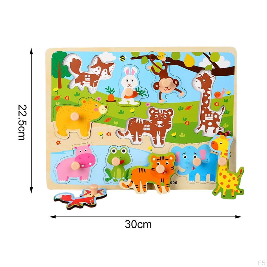 Montessori Jigsaw Puzzle Early Learning Building for Children Toddler Birthday Gifts