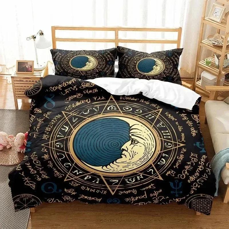 Sun And Moon Twelve Constellations Zodiac Bedding Set Bedroom Soft Modern Bedspreads Comefortable Duvet Cover Quilt Pillowcase