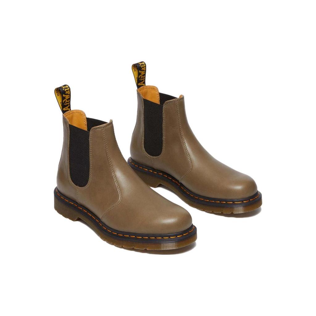 Dr. Martens 2976 Leather Comfortable Casual Short Chelsea Boots Unisex Boots Olive-Green 31002352