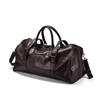Men's Genuine Leather Multi-Functional Travel and Gym Bag - Large Capacity Cowhide Luggage Bag