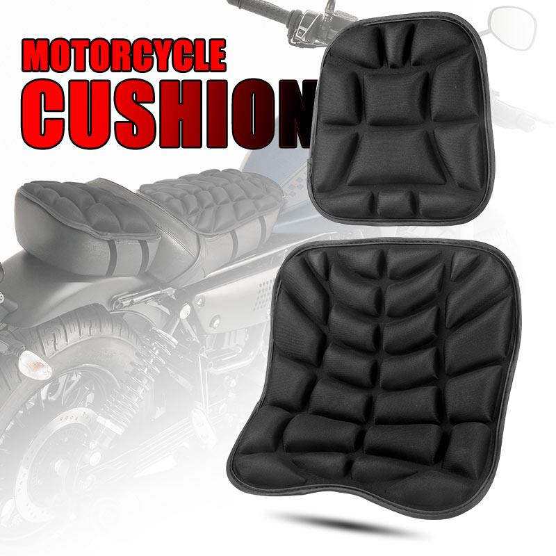2 Pack Universal Anti Slip 3D Comfort Seat Cushion Motorcycle Comfort Breathable Front Rear Seat Cushion Motorbike Seat Cover