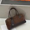 Retro Oil Wax Leather Womens Bag 2025 New And Color-blocking Messenger Bag Underarm Bag Real Leather Womens Bag Casual Handbag