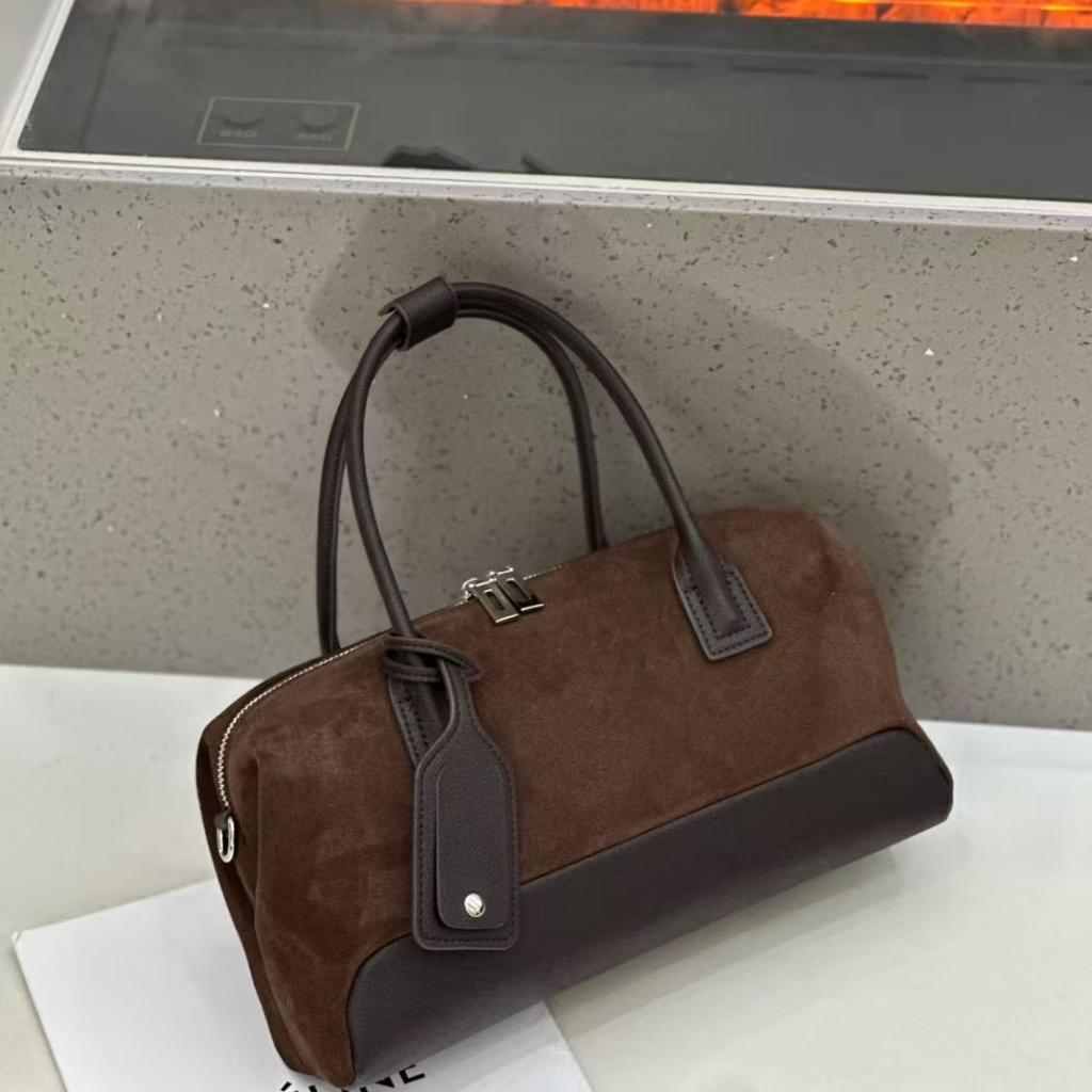 Retro Oil Wax Leather Womens Bag 2025 New And Color-blocking Messenger Bag Underarm Bag Real Leather Womens Bag Casual Handbag