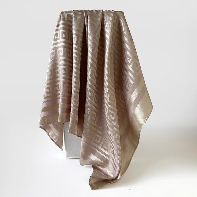 Imitation Silk Scarf for Women  Solid Color Printed Scarf  Scalp  Shawl Scarf