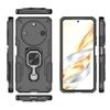 For Honor X60 5G Case Rotatable Ring Kickstand PC + TPU Shockproof Phone Cover