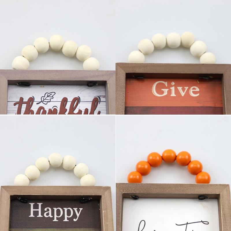 Fall Wood Front Door Hanging Sign Letter Wooden Plaque Fall Decor Autumn Plant Wood Wall Art Hanging for Farmhouse Home