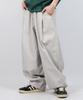 Deumakeu M Grunge Washing Side One Tuck Curved Wide Pants Gray