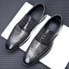 Fashion Men Oxford Shoes Luxury Crocodile Pattern Leather Shoes Lace-up Casual Business Wedding Party Shoes Business Formal Shoe