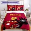 3pcs Custom Name Iron Man Bedding Set Duvet Cover Closure Includes 1 Duvet Cover & 2 Pillowcases, Soft and Comfortable for All Seasons.
