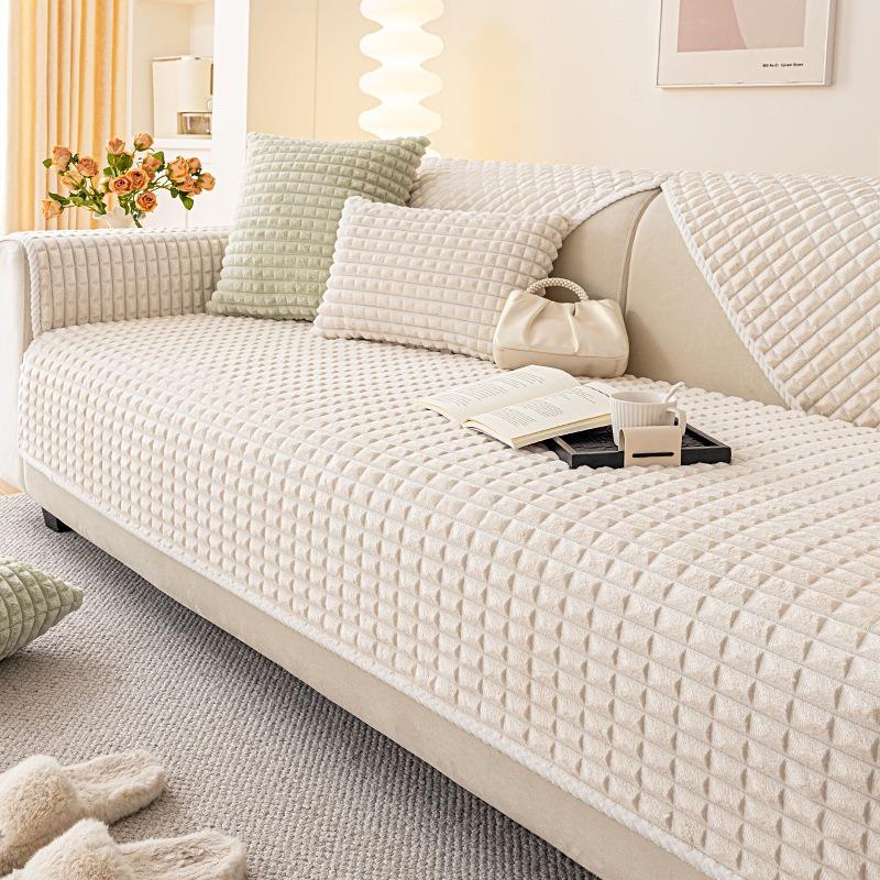 

Чехол для дивана с небольшой сеткой, теплый и очень мягкий, для гостиной, защитный коврик для дивана, противоскользящий, можно стирать в стиральной машине, подушка для дивана, домашняя 70x70cm 1pcs