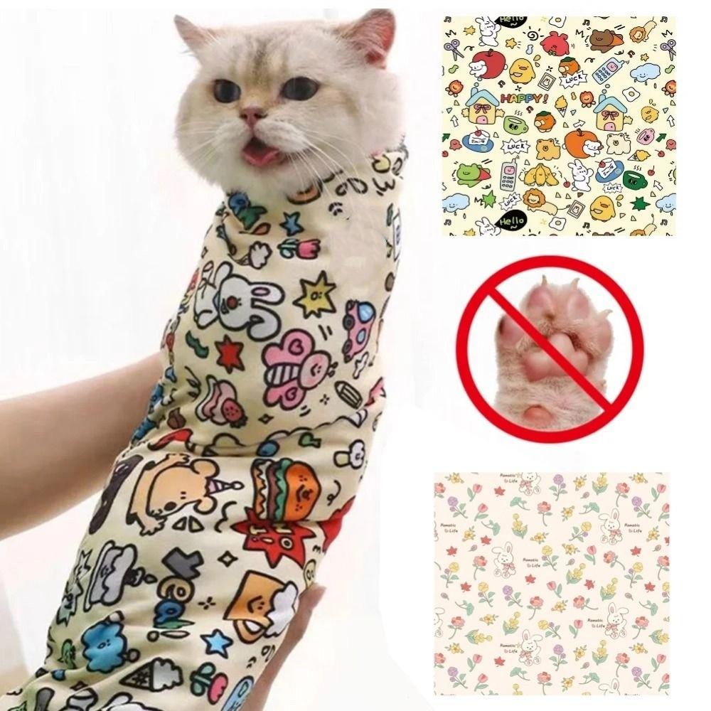 Anti-Scratch Cat Grooming Wrap Anti-Escape Folding Cosmetic Bag Cat Restraint Wrap  Nail Clipping