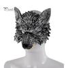 Wolf Cosplay Mask 3D Head Mask, High Elastic Lightweight Comfortable Werewolf Golden Costume with Adjustable Strap for Halloween Party Photo Props