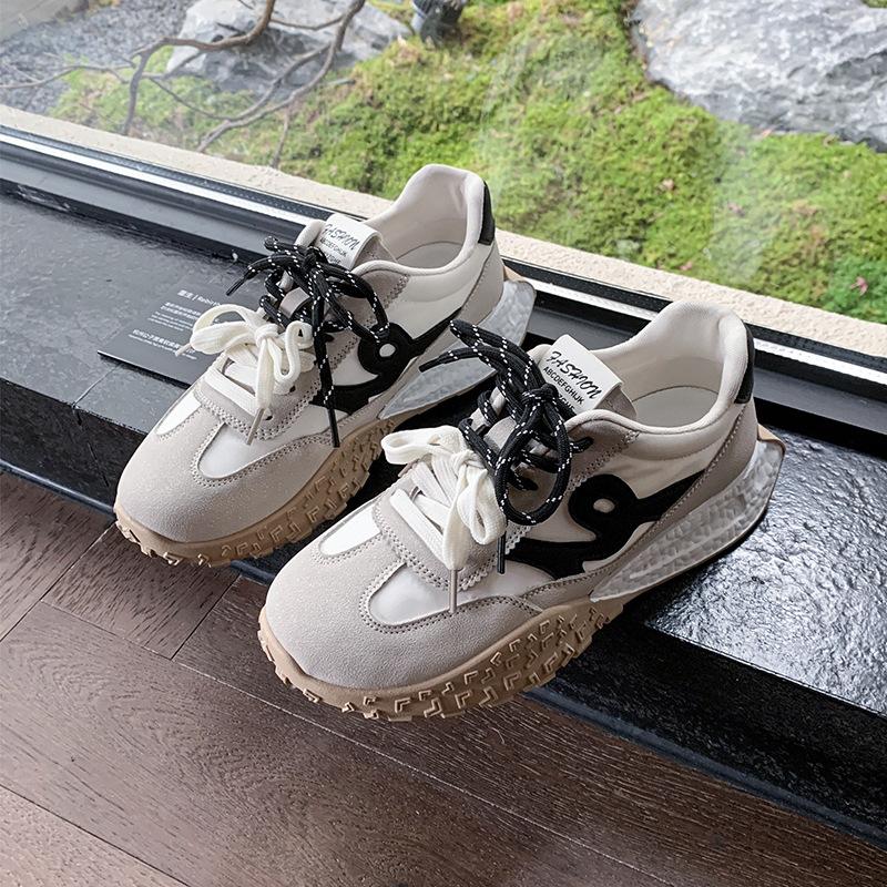 Platform women's shoes spring and autumn new inner height increase versatile casual comfortable sports women's shoes