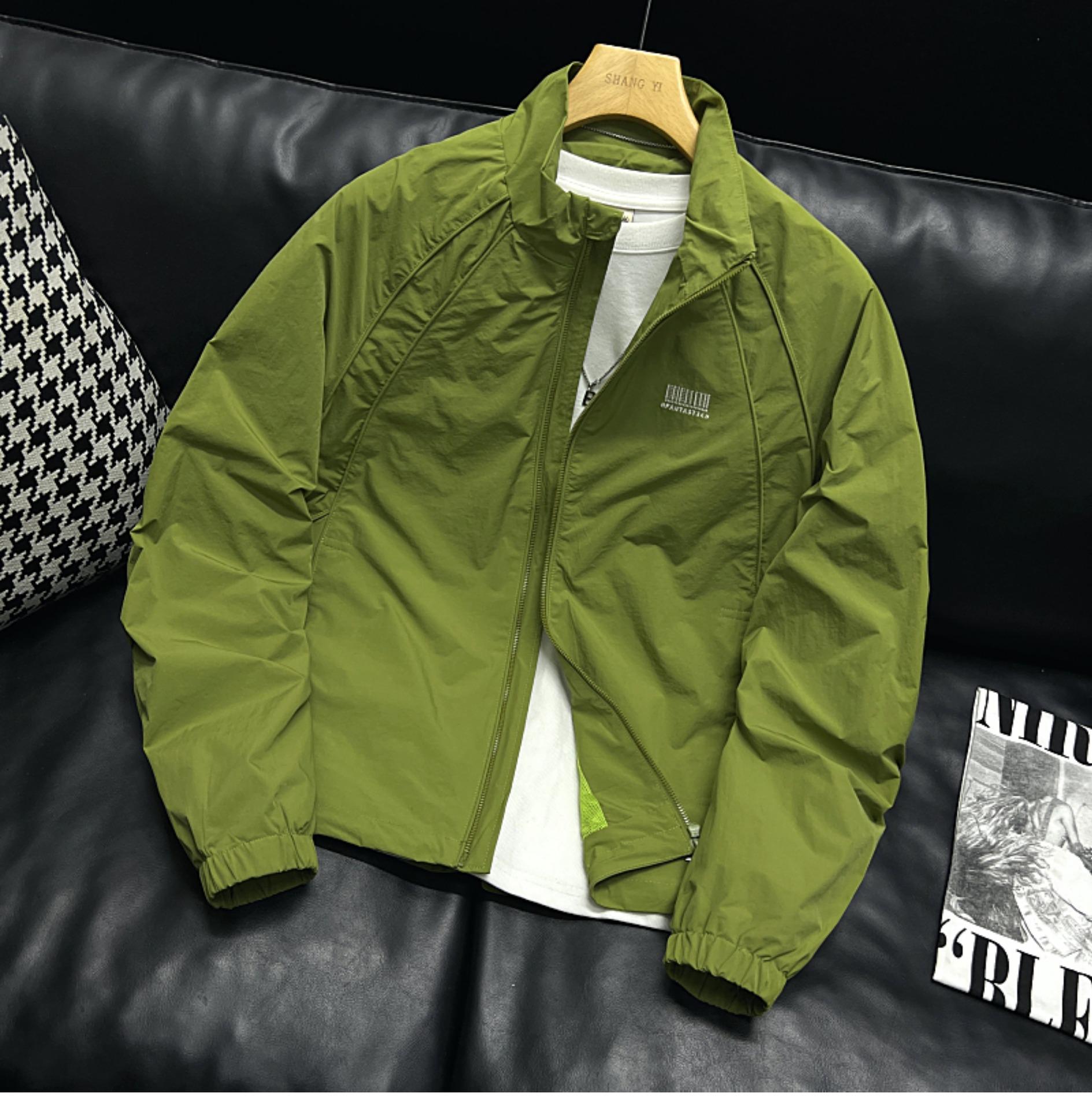 

Мужская модная легкая летняя куртка - белая защита от солнца XL зелёный