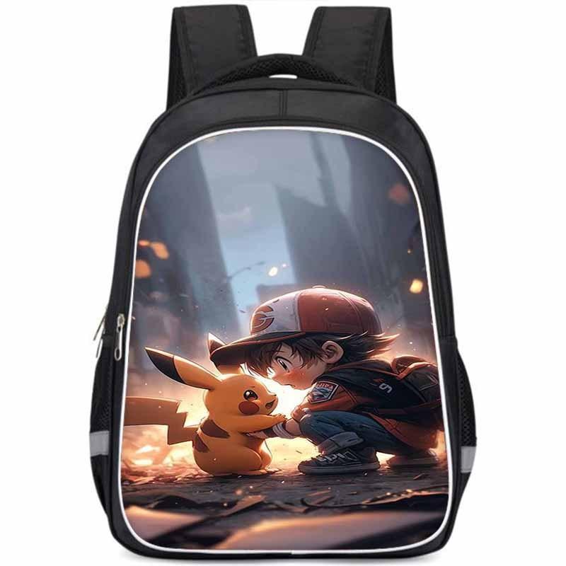 Pikachu Large Capacity Lightweight 3d Oxford Cloth Kids Backpack For School Education