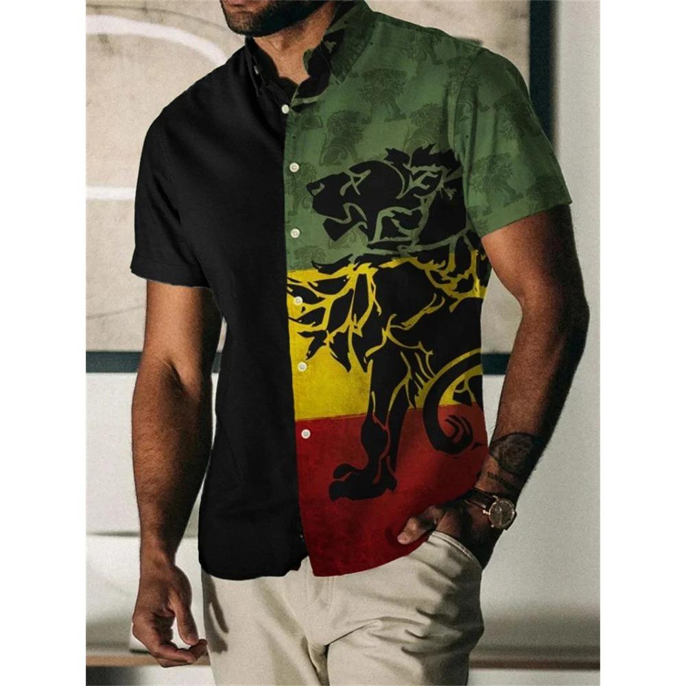 Rainbow 3D Print Unisex Hawaiian Shirt Short Sleeve