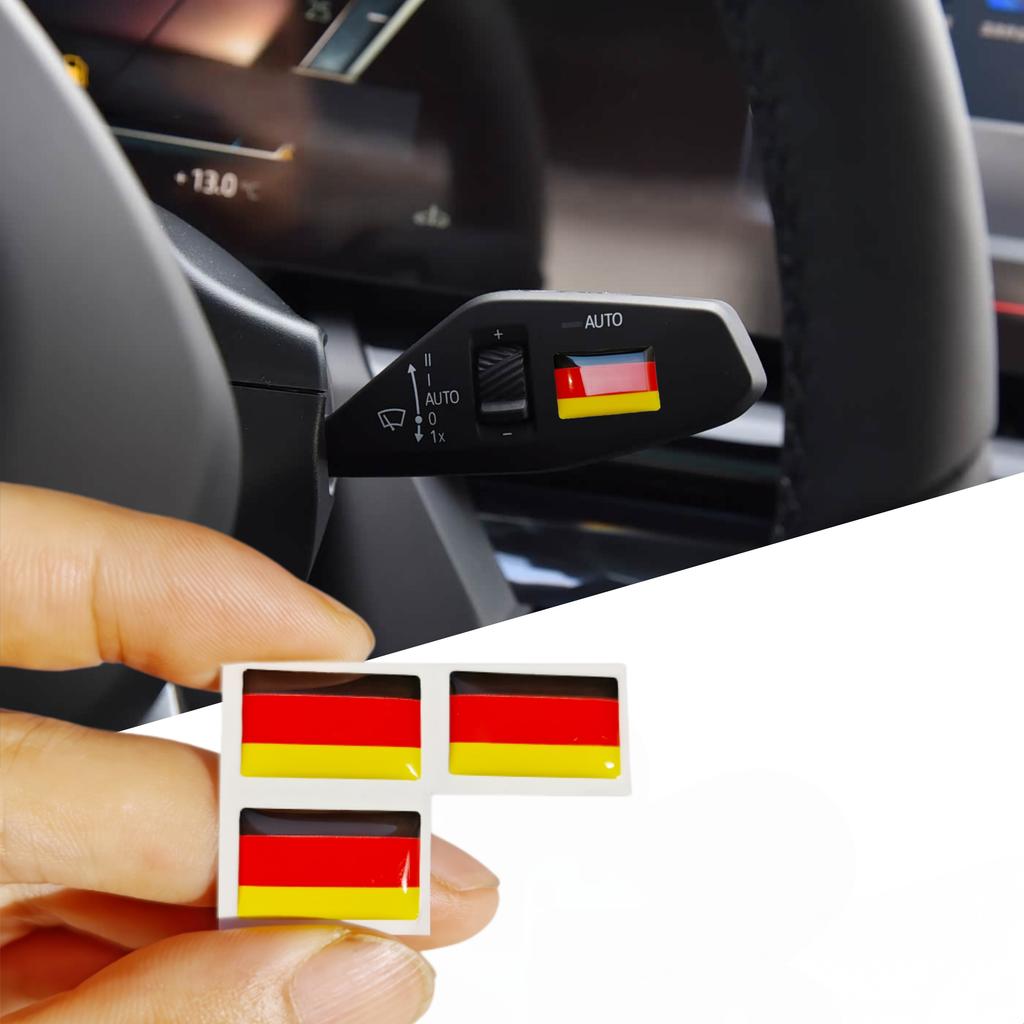 3 German Flag Logo Car Stickers, Designed with Flags As the Design Concept, Suitable for All Car Decoration Accessories - Made In China