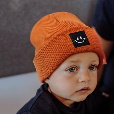 Baby Strickmütze Kinder Vielseitige Strickmütze Niedliches Lächeln Muster Kapuzenmütze Herbst Winter Kinderhut Hüte & Mützen (Kinder Unisex)