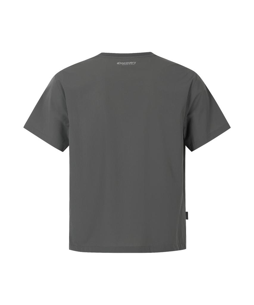 DISCOVERY EXPEDITION Men'S Freshvent Airdot Woven Short Sleeve T-Shirt (D/Grey)