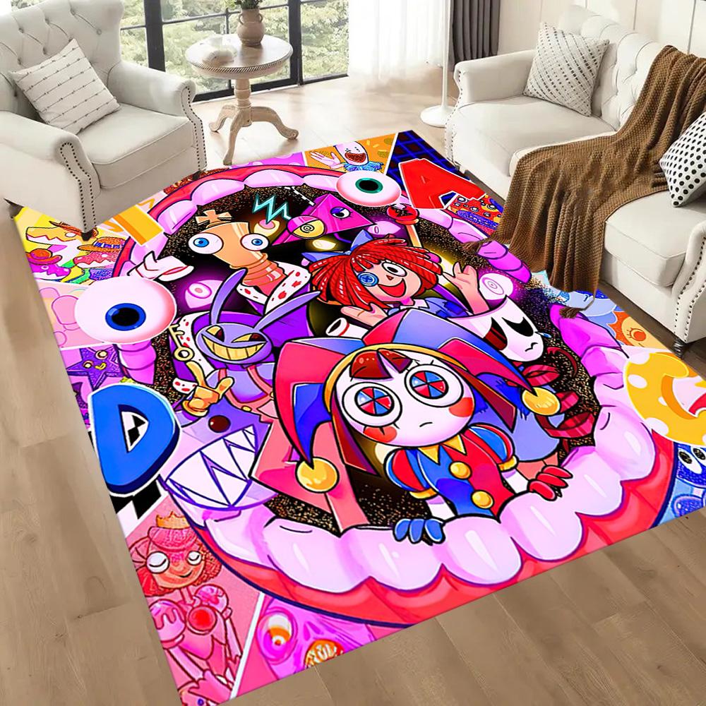 Die Amazing Digital Circus Style quadratischen Teppiche sind eine großartige Wahl für Wohnzimmer, Schlafzimmer, Heimdekoration und als Geschenke.