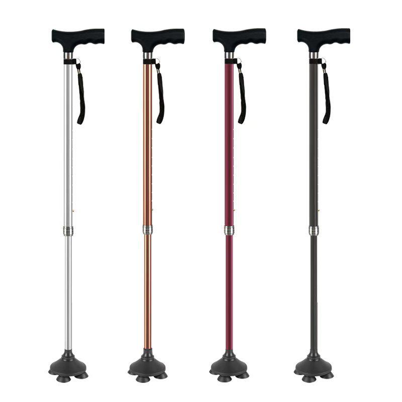Adjustable Anti-Slip Aluminum Alloy Walking Cane for Elderly