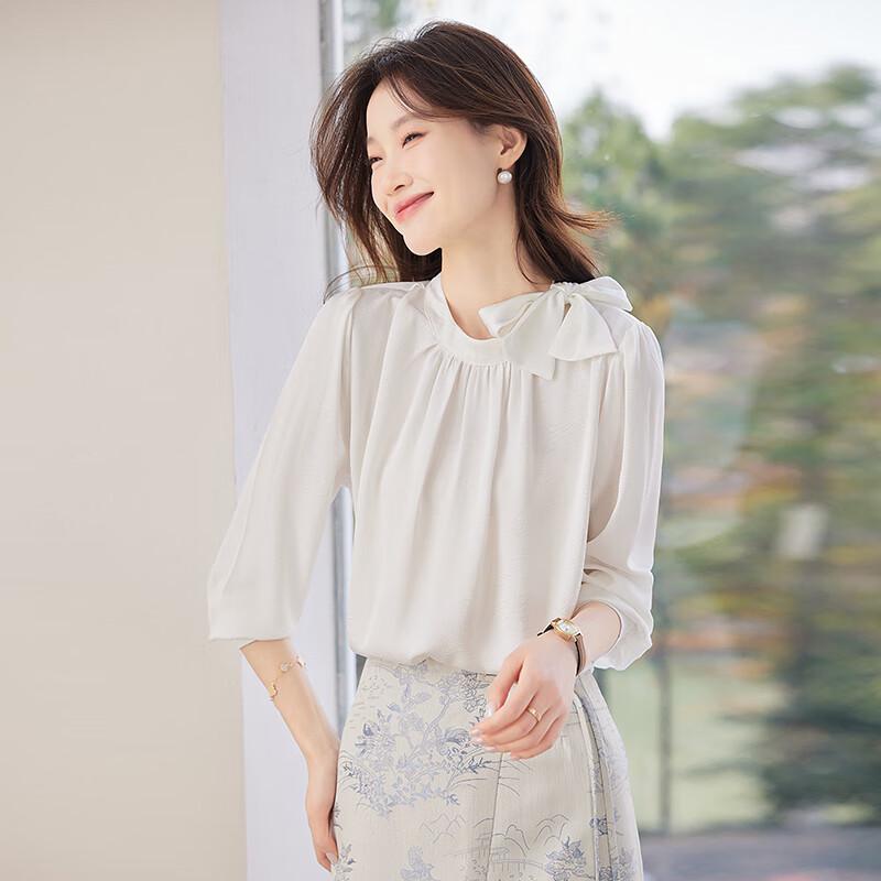 Элегантная шифоновая блузка Treolman с длинным рукавом XL