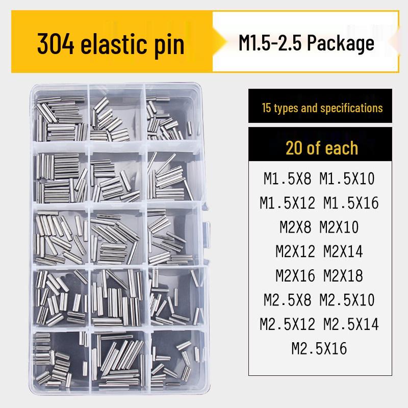 304 Stainless Steel Slotted Spring Pin, Cylindrical Shaft Pin, Locating and Hollow Pin (M5-M12)