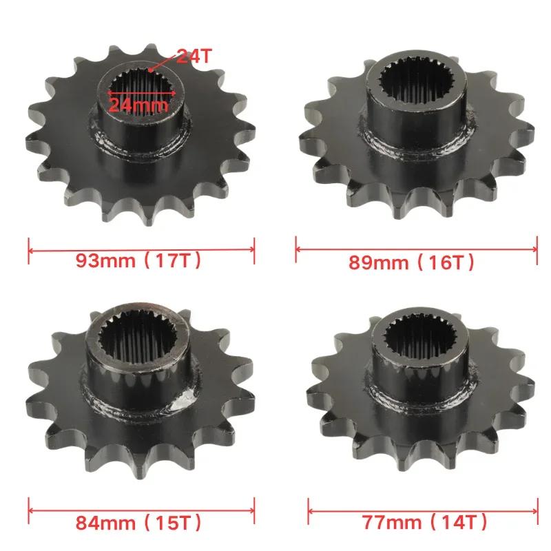 530 Chain Front Sprocket Cog 24T Gear 14T 15T 16T 17T Teeth for Gy6 125cc 150cc Quad Dirt Pit Bike ATV UTV Buggy Go Kart