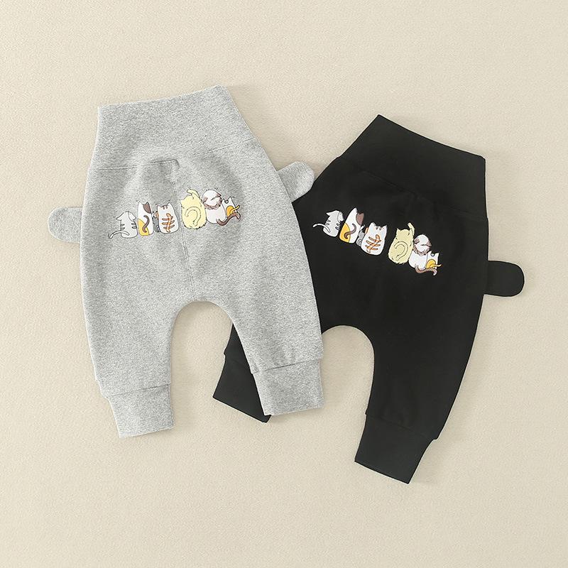 

Autumn Pure Cotton Cartoon Print PP Pants for Babies and Toddlers - Open Crotch, Elastic Waist, Unisex 100 cm