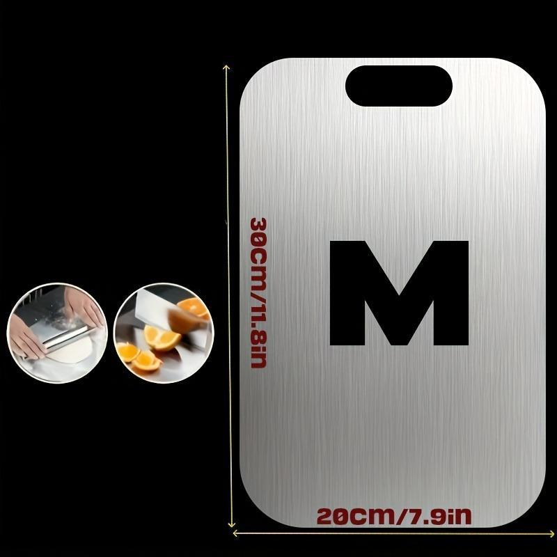 Stainless Steel Cutting Board Double Sided, Heavy Duty Food Grade Chopping Board with Non-Slip Base, Dishwasher Safe for Home